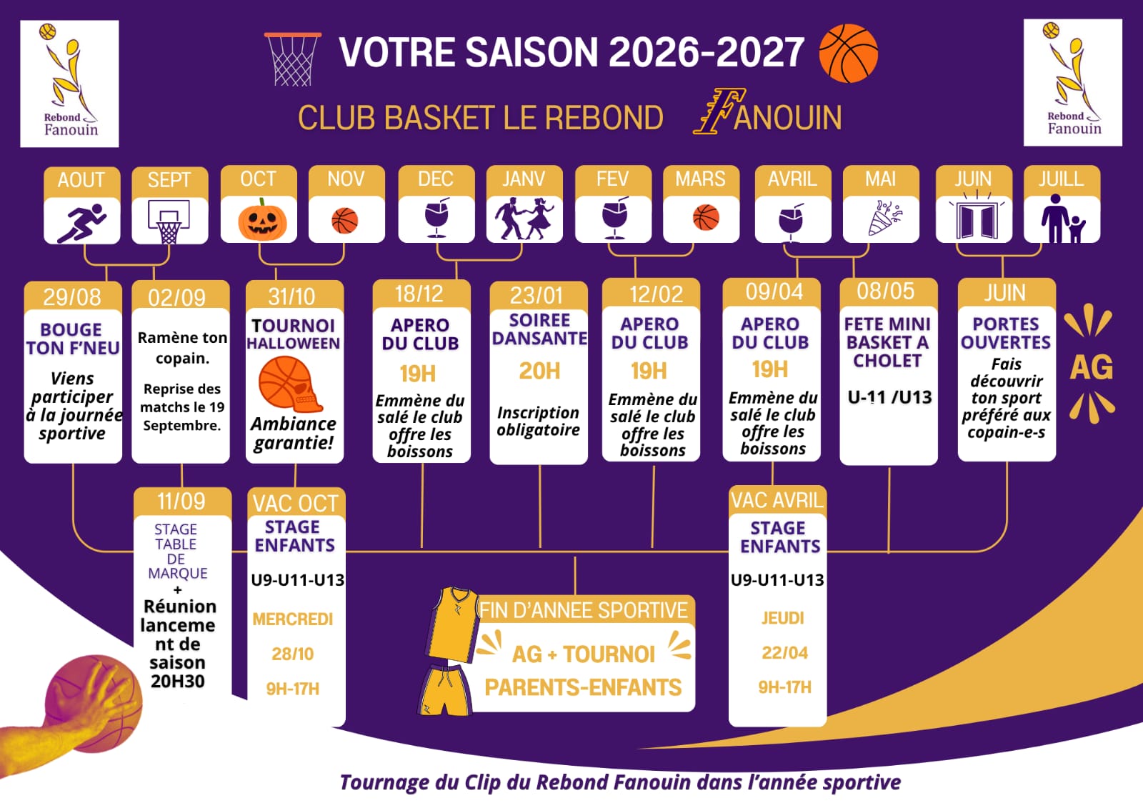 🥳 Planning Vie de Club 26-27