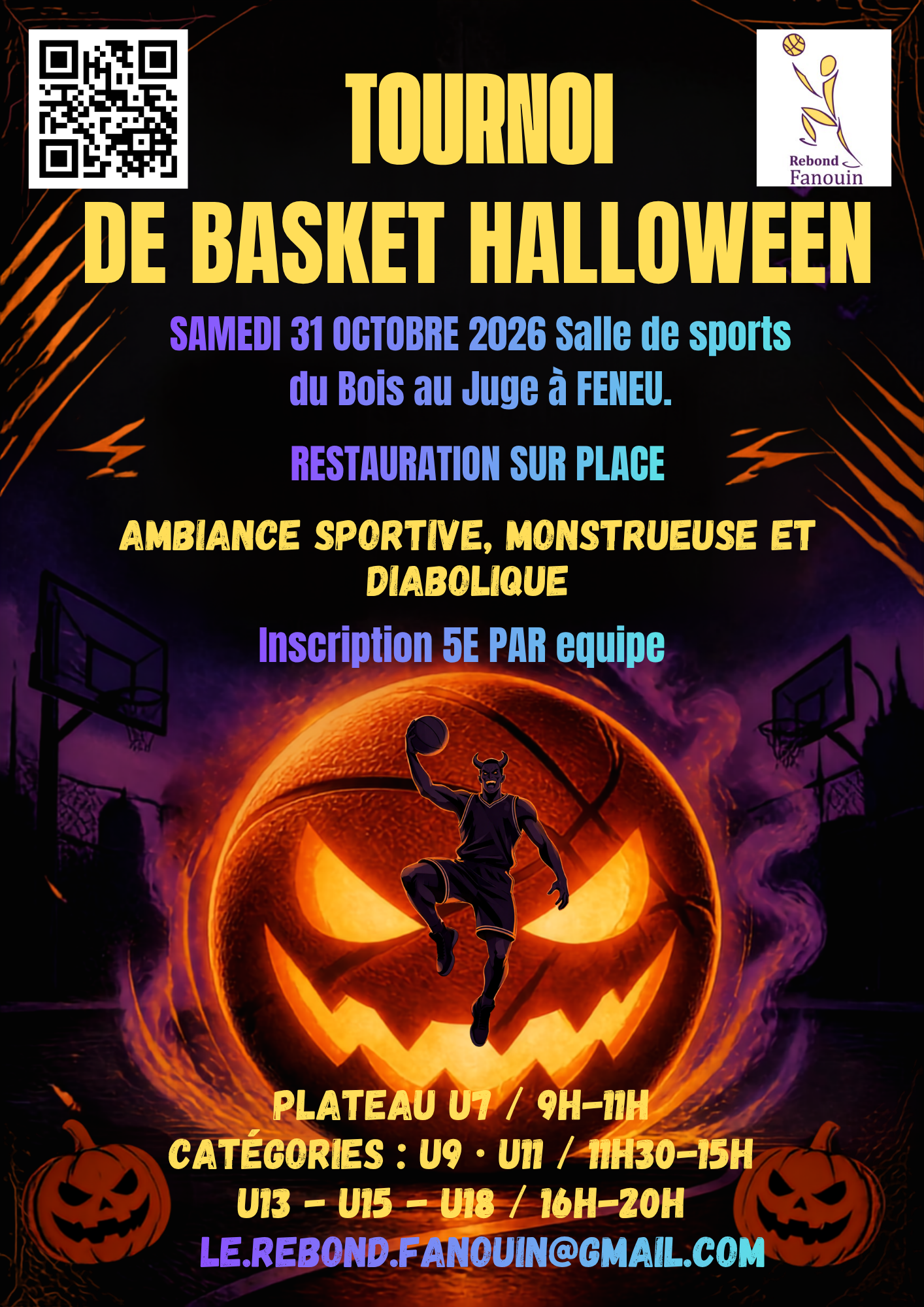 Le tournoi d’Halloween 2026 du Rebond Fanouin! Plus diabolique que jamais 😈